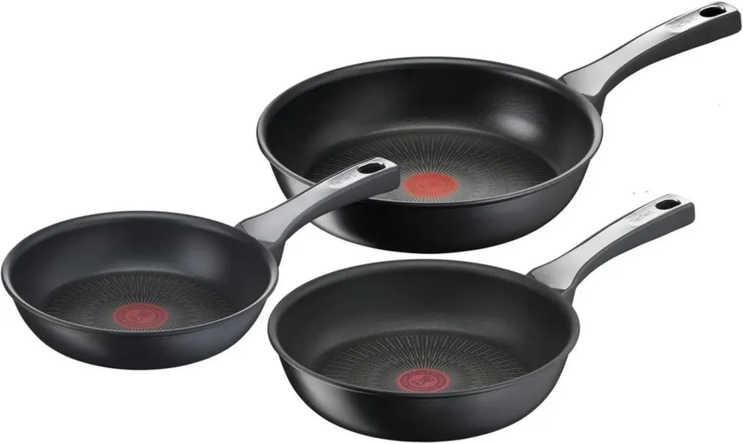 Tefal Pfannenset 3-teilig, Induktion, Antihaft, Thermo-Signal, 20/24/28 cm