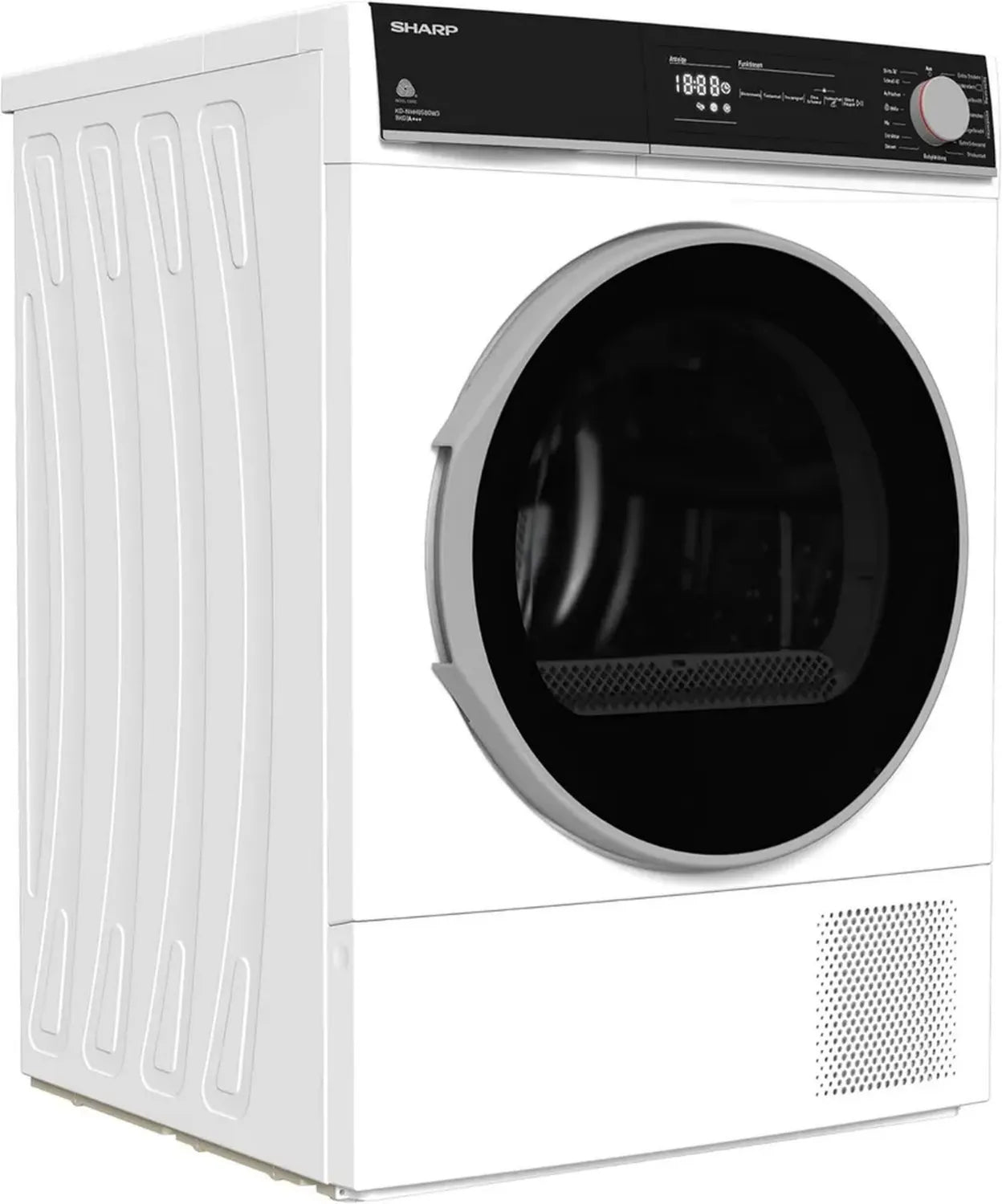 Sharp Wärmepumpentrockner 8 kg, Effizient & Energieeffizient, Modell KD-NHH8S8GW3-DE