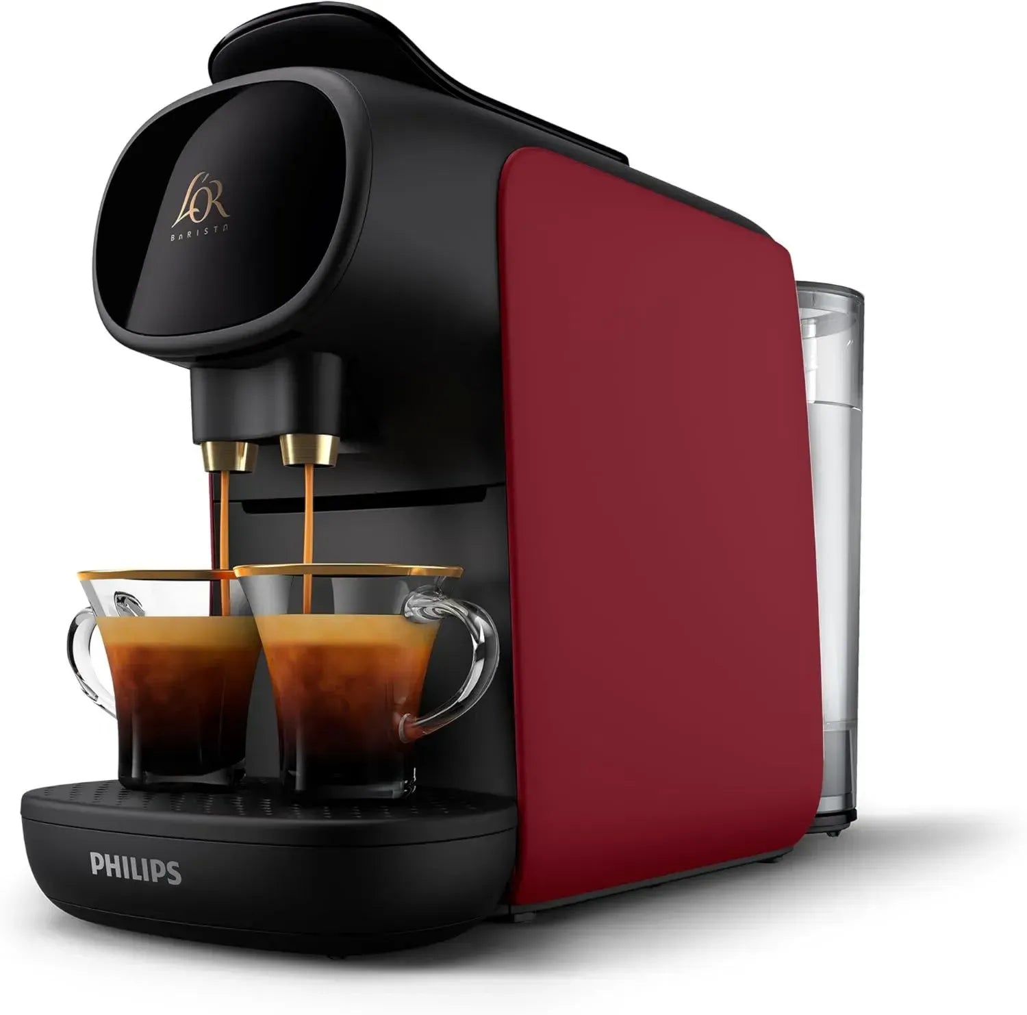 Philips L'OR BARISTA Kaffeekapselmaschine für Einzel- und Doppelkapseln, Rot, Modell LM9012/50