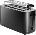 ZWILLING ENFINIGY Langschlitz-Toaster mit 3 Programmen, 7 Bräunungsstufen und Sicherheitsabschaltung, für 4 kurze oder 2 lange Scheiben, inkl. Brötchenaufsatz, Schwarz
