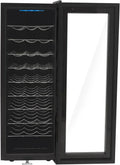 Dual-Zonen-Weinkühler 76L für 30 Flaschen, LED-Anzeige, gehärtete Glastür, modernes Design