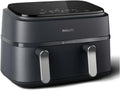 Philips Heißluftfritteuse Edelstahl 9L mit Doppelfach