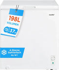 Comfee 198L Tiefkühltruhe, leise 37 dB, 4-Sterne-Gefrierklasse, Kühl- und Gefrierfunktion, Schnellgefrierung, Energiespar-Inverter
