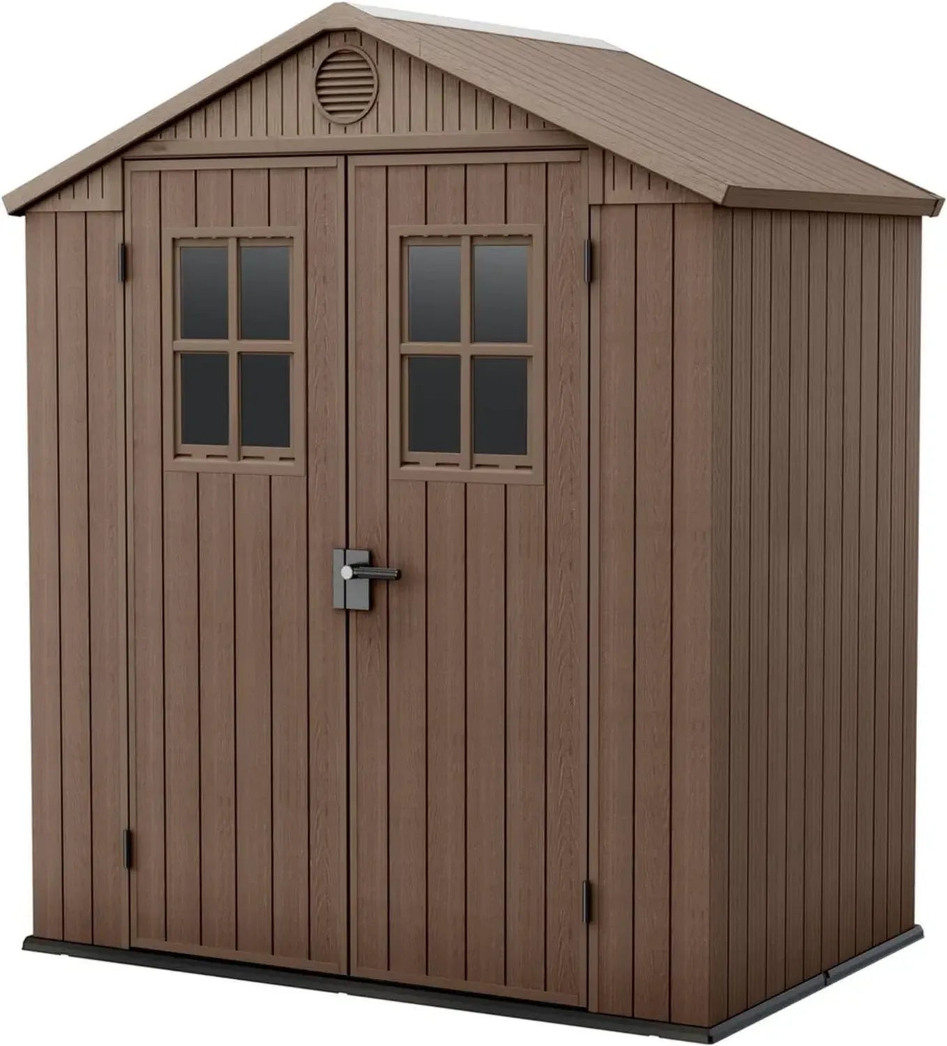 Keter Darwin Gartenhaus 6x4, Holzdesign, Braun, 190x122x221 cm