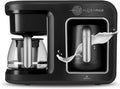 KARACA Hatır Plus 5-in-1 Kaffeemaschine, Schwarz-Chrom, Für Türkischen Kaffee, Filterkaffee, Tee & Milchgetränke, 1400W, Mit Aromaeinstellung
