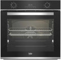 Beko Einbaubackofen, 72 L, 3300 W, Edelstahl-Schwarz, Heißluft, Kindersicherung, Energieklasse A+