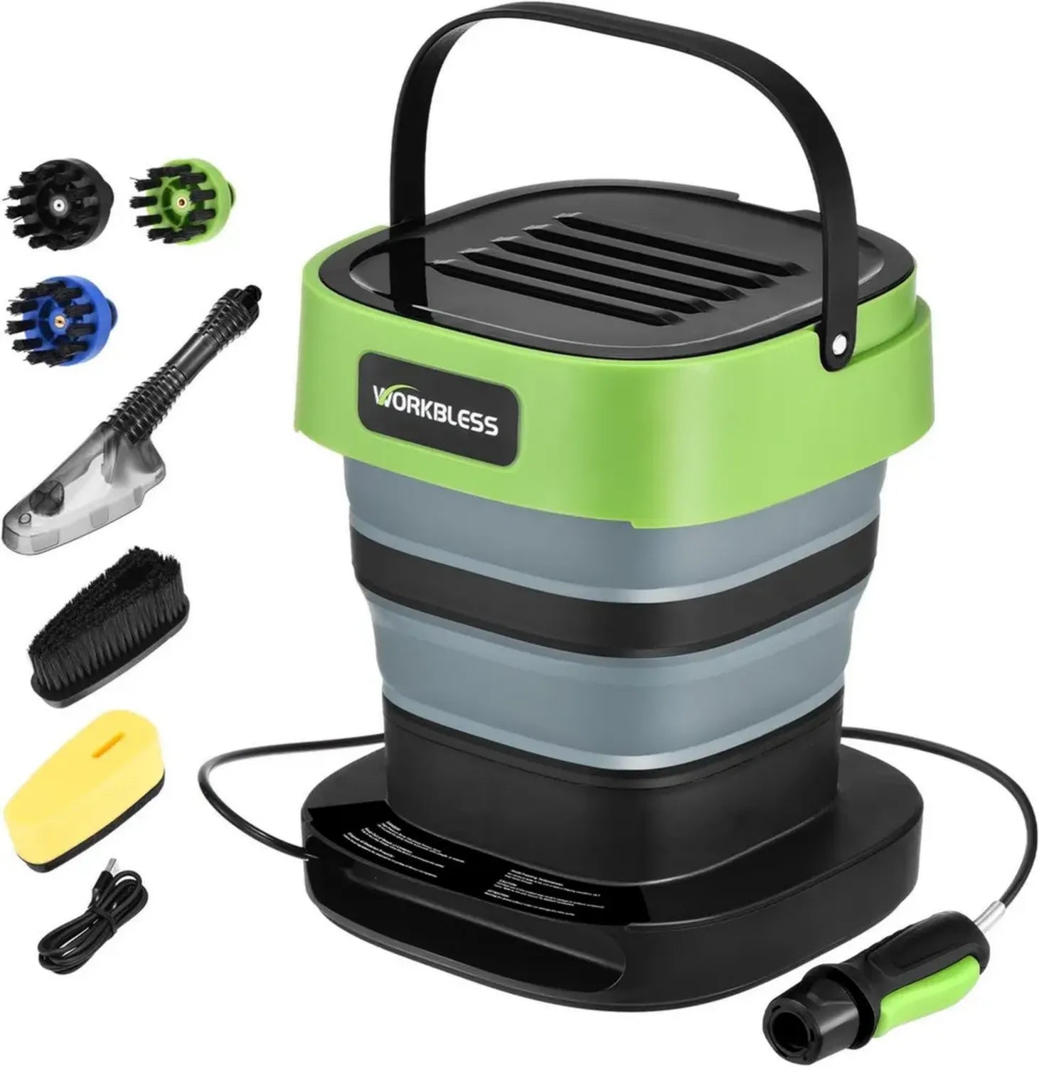 Tragbarer Hochdruckreiniger 12L, Akku 2000mAh, Ideal für Terrasse, Camping und Haustiere