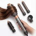Professionelles 5-in-1 Haarstyling-Set mit Heißlufttechnologie, Volumenaufsatz, Rundbürste, Lockenstab und Haartrockner, 110.000 U/min, 1400 W