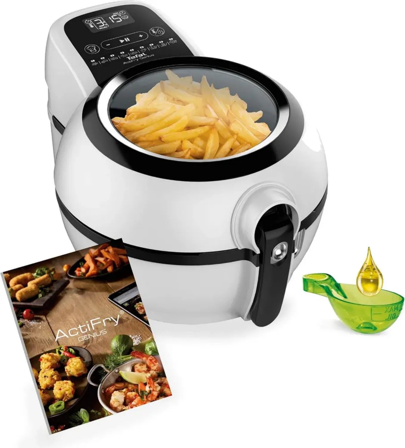 Tefal ActiFry Genius Heißluftfritteuse, 1500 W, 1,2 kg Kapazität, knusprige Ergebnisse, Fettfrei, Rührarm, 9 Autoprogramme, geruchlos, spülmaschinengeeignet