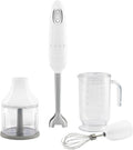 Smeg Handmixer HBF03WHEU, 700W, Turbo, Weiß, Antirutschgriff, Integrierte Kabelaufwicklung, Inkl. Zubehör