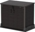 Duramax Robustes Gartenhaus 850L - Multifunktionale Aufbewahrungslösung, Ideal für Werkzeuge und Abfalltonnen, 130 x 74 x 110 cm, Dunkelbraun