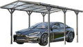 Aluminium Carport 2,85x5,05m in Anthrazit für PKW Schutz