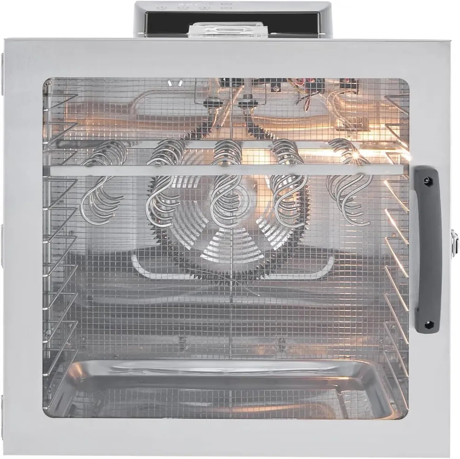 Edelstahl-Dörrautomat mit 1000W, 42.5L Trockenschrank, 30-90°C einstellbar, 24-Stunden-Timer, inkl. 20 Haken für Fleisch, Fisch und Beef Jerky