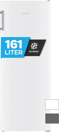 Heinrich's 161L Tiefkühlschrank, No-Frost, LED-Display, flexibler Türanschlag, Alarm, -14°C bis -22°C, 3 Schubladen, weiß