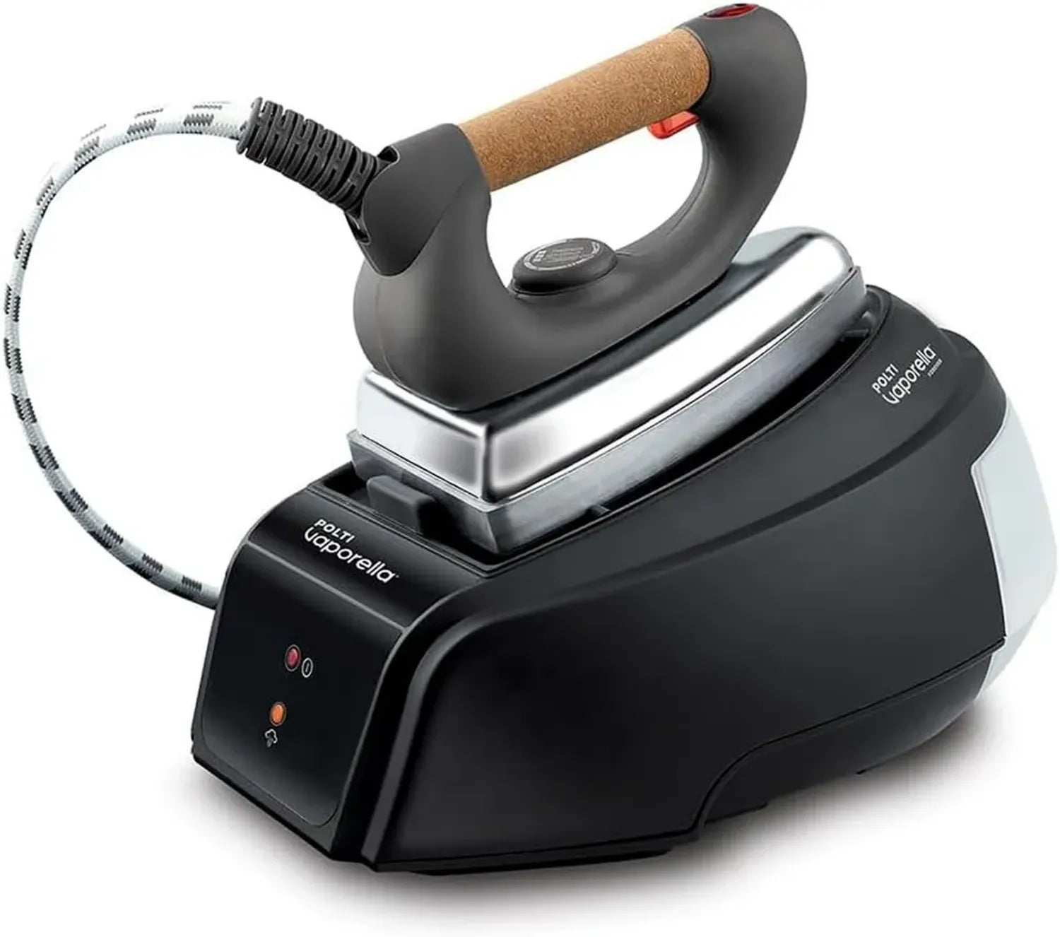 Polti Vaporella Forever 615 Pro Dampfbügelstation, 2150W Leistung, 4 Bar Druck, Abnehmbarer 0,7L Tank, Schnelles Aufheizen in 3 Min, Aluminiumsohle, Sicherheitsverschluss, Schwarz