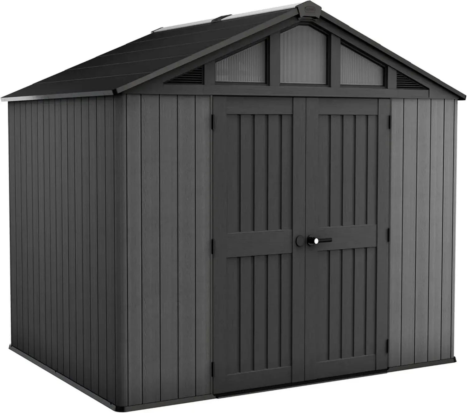 Geräumiges Keter Gartenhaus 10x8, robustes EVOTECH™-Material, stahlverstärkt, grau, 305x243x251 cm