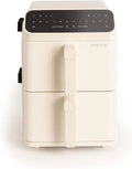 Doppelte Luftfritteuse 11,2L Cremeweiß, 10 Programme, Touchpanel, 2600-3000W