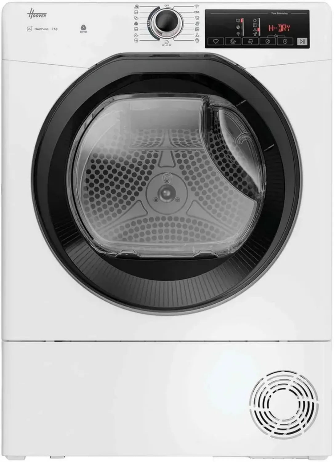 Hoover Wärmepumpentrockner 9 kg, App-steuerbar, AquaVision, 16 Programme, Weiß
