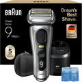 Braun Series 9 Pro+ Herren-Elektrorasierer mit 5 Rasierelementen & Reinigungsstation, 60 Min Akkulaufzeit, Silber, Made in Germany