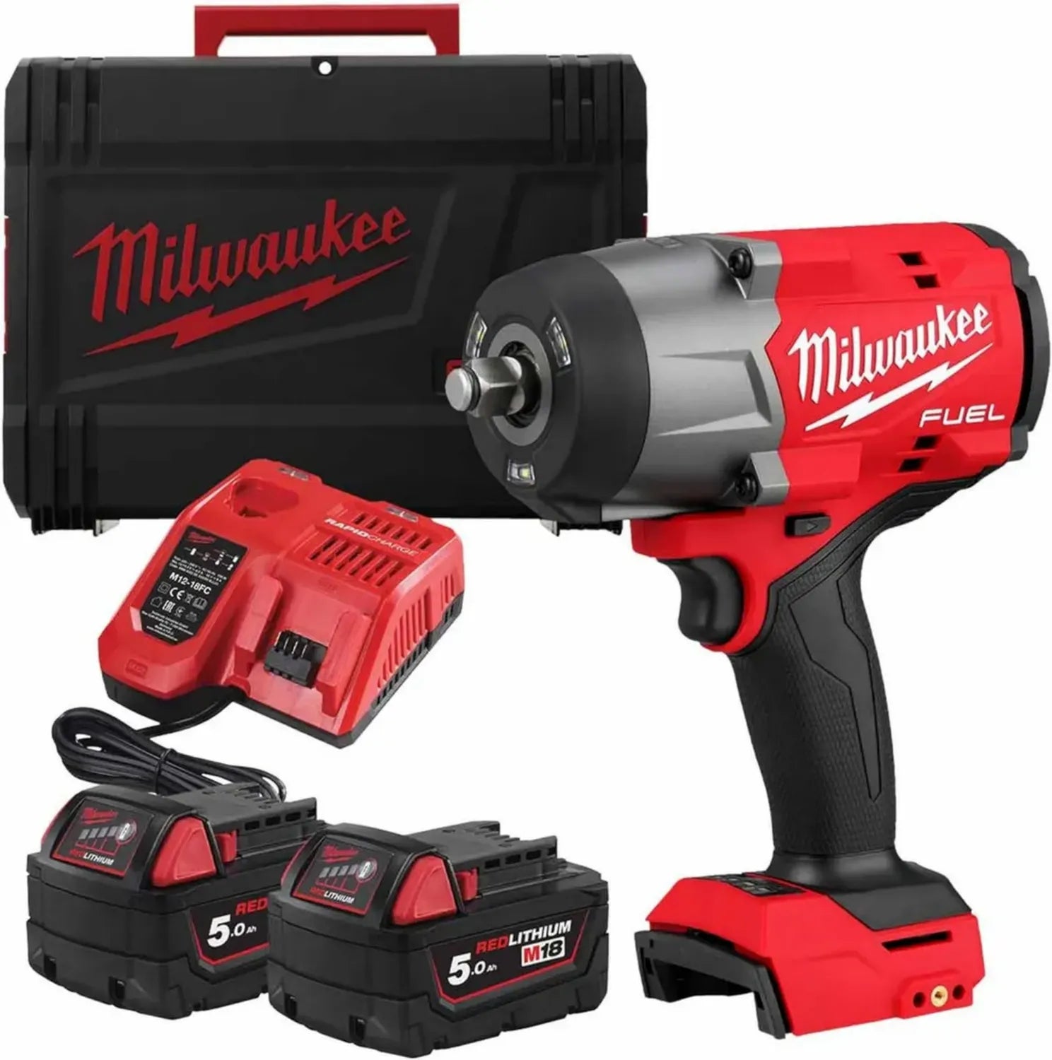 Milwaukee M18 FUEL 18V Schlagschrauber mit Hohem Drehmoment und Reibring, 1,27 cm
