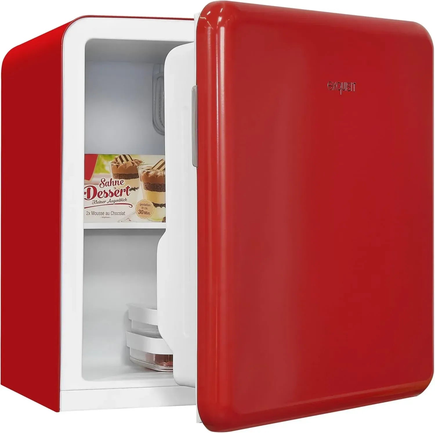 Retro Mini Kühlschrank 47L Rot für Hotel und Zuhause