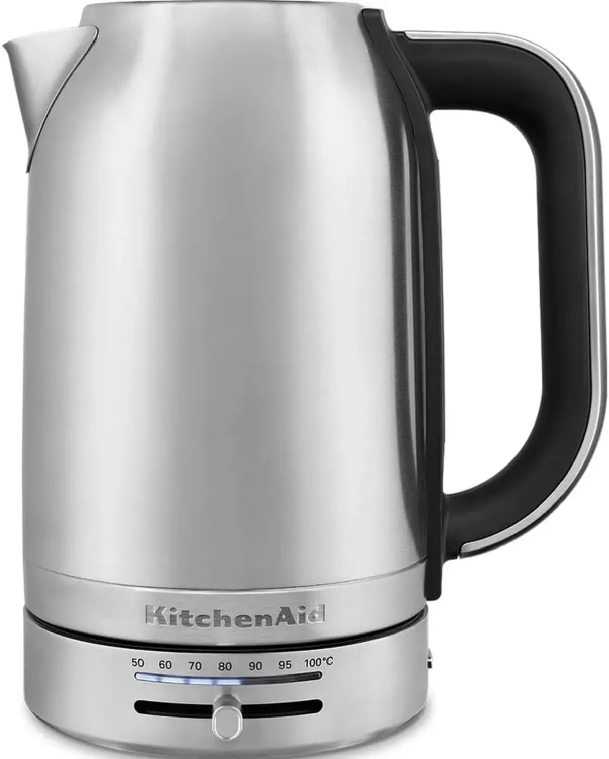 KitchenAid Elektrischer Wasserkocher 1,7L mit variabler Temperaturkontrolle 50-100°C, Edelstahl, 2400W