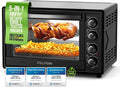 Stillstern Umluft-Mini-Backofen 45L, Antihaftbeschichtung, Auftau- und Grillfunktion, 2-Stunden-Timer, kompakt für Camping & Küche
