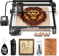 Leistungsstarke Lasergravurmaschine P1 S PRO, Dual-Leistung 48W/24W, inklusive 25L Luftpumpe, 380x350mm Arbeitsfläche, ideal für Holz, Acryl, Leder und Metall