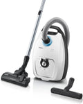 Siemens Z 7.0 Staubsauger mit Beutel, leise & stark, ideal für Allergiker, langer Aktionsradius, vielseitige Düsen, 650 W, weiß