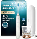 Philips Sonicare DiamondClean 9000 Schallzahnbürste, Intelligenter Drucksensor, 4 Reinigungsmodi, 3 Intensitäten, Ladeglas & USB-Reiseetui, Roségold