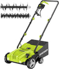 DEWINNER 2in1 Elektro-Vertikutierer und Lüfter, 1500W, 32cm Breite, 30L Fangkorb, 4-fach verstellbar, klappbar