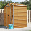 Metall Gerätehaus 191x130x198 cm, wetterfest, Fahrradgarage und Lagerlösung