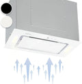 Klarstein Hektor 52 cm Einbau-Dunstabzugshaube, 190W, 530 m³/h, LED-Touch, Glasdesign, weiß