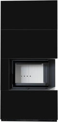 KRATKI Kamineinsatz Floki Box Rechts 8 kW Ø 160 Nero Assoluto mit Türschließfeder