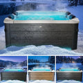 BRAST Whirlpool Oslo – Stabiles Design, LED-Beleuchtung, 6 Personen, Ganzjährig Nutzbar