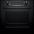 Bosch Einbau-Backofen 60 cm, Serie 4, LED-Display, 3D-Heißluft, Hydrolyse-Reinigung, Schnellaufheizung, Schwarz