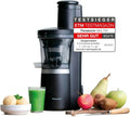 Panasonic Slow Juicer MJ-L700KXE, Leistungsstarker Entsafter für Obst und Gemüse, Großzügige 75-mm-Öffnung, Elegantes schlankes Design, Sicher und Benutzerfreundlich, Matt Schwarz