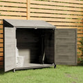Tidyard Gartengeräteschrank aus Metall, anthrazit, 102x52x112 cm, wetterfestes Tannenholz