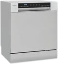 Kompakter Tischgeschirrspüler GSP508-030D in Silber mit LED-Anzeige, 8 Maßgedecke, 55 cm freistehend
