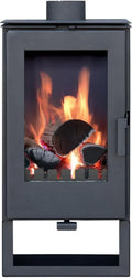 Moderner Holzofen ALAZ K8M Schwarz 9 kW - Effizienter Dauerbrandofen