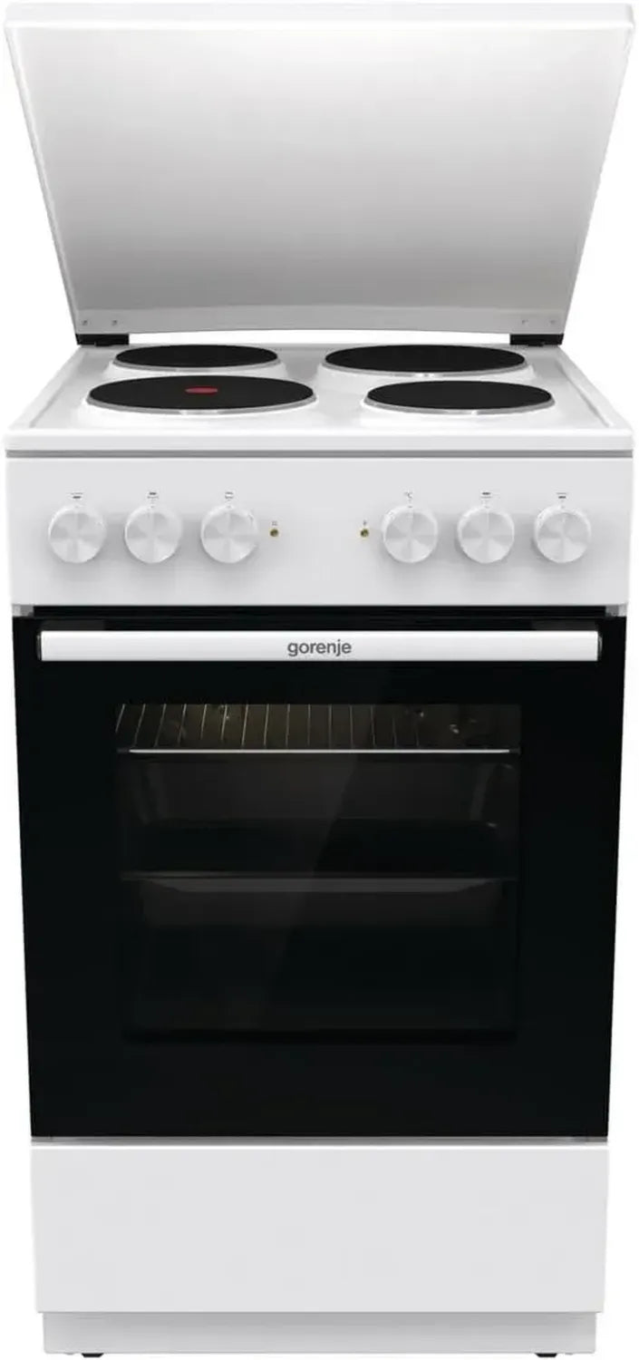 Gorenje GE5A23WH Elektroherd, 74L, PerfectGrill, Pizzafunktion 300°C, AquaClean, Europäische Produktion, Weiß