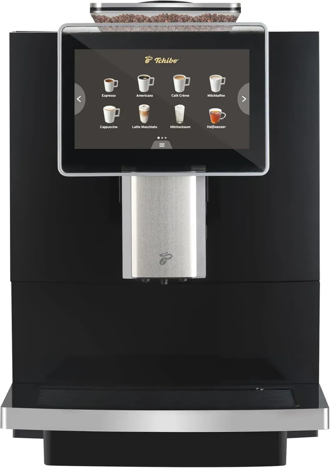 Premium Kaffeevollautomat mit Touchdisplay und Milchschaumfunktion, 1500W, Wasserfilter, Schwarz