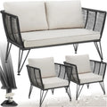 Hochwertiges Rattan-Lounge-Set für Garten und Balkon, wetterfeste Outdoor-Möbel